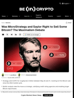 Was MicroStrategy and Saylor Right to Sell Some Bitcoin? The Maximalism Debate