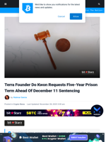 Terra's Do Kwon Seeks 5-Year Prison Term Ahead Of Sentencing