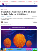 Bitcoin Price Prediction: Is This 9% Crash the Calm Before a $130K Storm?