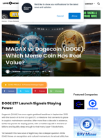 MAGAX vs Dogecoin (DOGE): Which Meme Coin Has Real Value? | Live Bitcoin News