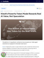 KiteAI's Powerful Token Model Rewards Real AI Value, Not Speculation