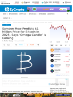 Samson Mow Predicts $1 Million Price for Bitcoin In 2025, Says ‘Omega Candle’ Is Coming ⋆ ZyCrypto