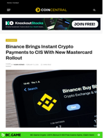 Binance Brings Instant Crypto Payments to CIS With New Mastercard Rollout