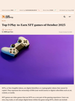 Top 9 Play-to-Earn NFT games of October 2025 - AMBCrypto