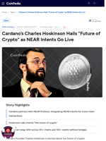 Cardano’s Charles Hoskinson Hails “Future of Crypto” as NEAR Intents Go Live