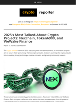 2025’s Most Talked-About Crypto Projects: Nexchain, Token6900, and WeWake Finance