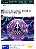 Ethereum Price Turns Bullish as BitMine Buys the Dip
