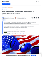 Ohio Eyes Crypto Investments with House Bill 18