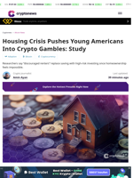 Housing Crisis Pushes Young Americans Into Crypto Gambles: Study