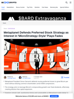 Metaplanet On Waning Enthusiasm For Microstrategy-Style Firms