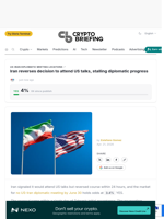 Iran reverses decision to attend US talks, stalling diplomatic progress