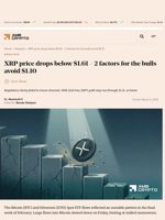 XRP price drops below $1.61 – 2 factors for the bulls avoid $1.10 - AMBCrypto