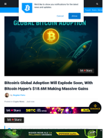 Global Bitcoin Adoption to Explode Soon, Making Bitcoin Hyper the Best Crypto to Buy Now