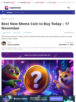 Best New Meme Coin to Buy Today – 17 November