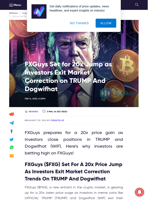 FXGuys Set for 20x Jump as Investors Exit Market Correction on TRUMP And WIF