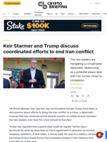 Keir Starmer and Trump discuss coordinated efforts to end Iran conflict