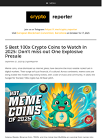 5 Best 100x Crypto Coins to Watch in 2025: Don't miss out One Explosive Presale