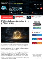 
SEC Officially Removes Crypto from its List of Primary Targets... | Cryptocurrency News Live | Breaking Crypto News - Realtime Prices, Analysis, Predictions...
