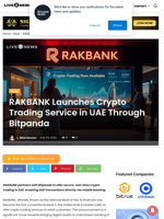 RAKBANK Launches Crypto Trading Service in UAE Through Bitpanda | Live Bitcoin News