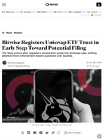 Bitwise Registers Uniswap ETF Trust in Early Step Toward Potential Filing - Decrypt