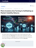 More Investors Are Turning to SolStaking as Market Volatility Returns