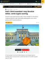 Fed Third Mandate Could Boost Crypto As Dollar Weakens
