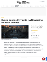 Russia pounds Kyiv amid NATO warning on Baltic defense