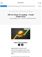 XRP Isn’t Dead, It’s Loading — Pundit Predicts Price