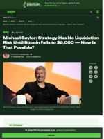 Michael Saylor: Strategy Has No Liquidation Risk Until Bitcoin Falls to $8,000 — How Is That Possible? | CCN.com