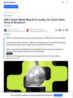 XRP Price Eyes $3.66 After Quiet Week