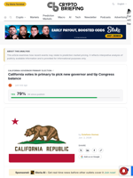 California votes in primary to pick new governor and tip Congress balance
