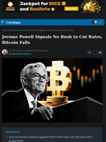 Jerome Powell Signals No Rush to Cut Rates, Bitcoin Falls