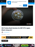 SEC Pushes Back Decision On XRP ETFs Again, What’s Going On? | Bitcoinist.com