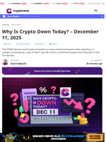 Why Is Crypto Down Today? – December 11, 2025