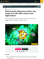 Bitcoin Price Dip At $113K The Sweet Spot Bulls Could Buy