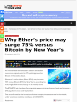 Why Ether's price may surge 75% versus Bitcoin by New Year’s - The Crypto News Wire