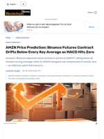 AMZN Price Prediction: Binance Futures Contract Drifts Below Every Key Average as MACD Hits Zero - Blockchain.News