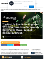 The Best Online Gambling Site: Why Spartans.com Completely Dominates Stake, Roobet, Rainbet & Bet365 | Live Bitcoin News