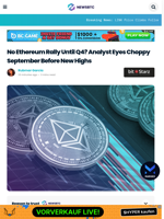 No Ethereum Rally Until Q4? Analyst Eyes Choppy September