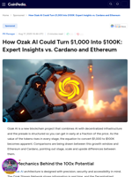 How Ozak AI Could Turn $1,000 Into $100K: Expert Insights vs. Cardano and Ethereum