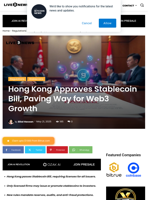 Hong Kong Approves Stablecoin Bill, Paving Way for Web3 Growth | Live Bitcoin News