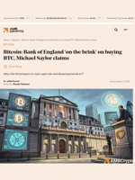 Bitcoin: Bank of England 'on the brink' on buying BTC, Michael Saylor claims - AMBCrypto