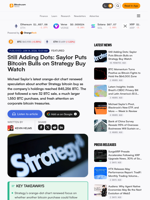 Still Adding Dots: Saylor Puts Bitcoin Bulls on Strategy Buy Watch