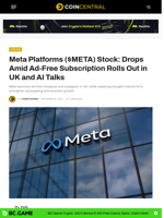 Meta Platforms ($META) Stock: Drops Amid Ad-Free Subscription Rolls Out in UK and AI Talks