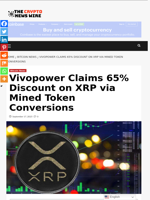 Vivopower Claims 65% Discount on XRP via Mined Token Conversions - The Crypto News Wire