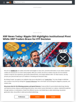XRP News Today: Ripple CEO Highlights Institutional Pivot While XRP Traders Brace for ETF Decision - Brave New Coin
