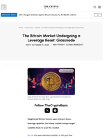 The Bitcoin Market Undergoing a Leverage Reset: Glassnode
