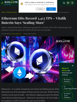 Ethereum Hits Record 3,453 TPS - Vitalik Buterin Says 'Scaling More'