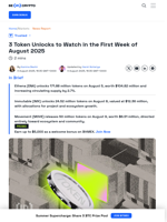 3 Major Token Unlocks During The First Week of August