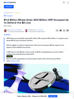 XRP Whales’ $1.9 Billion Acquisition: Will It Keep Price Above $2?